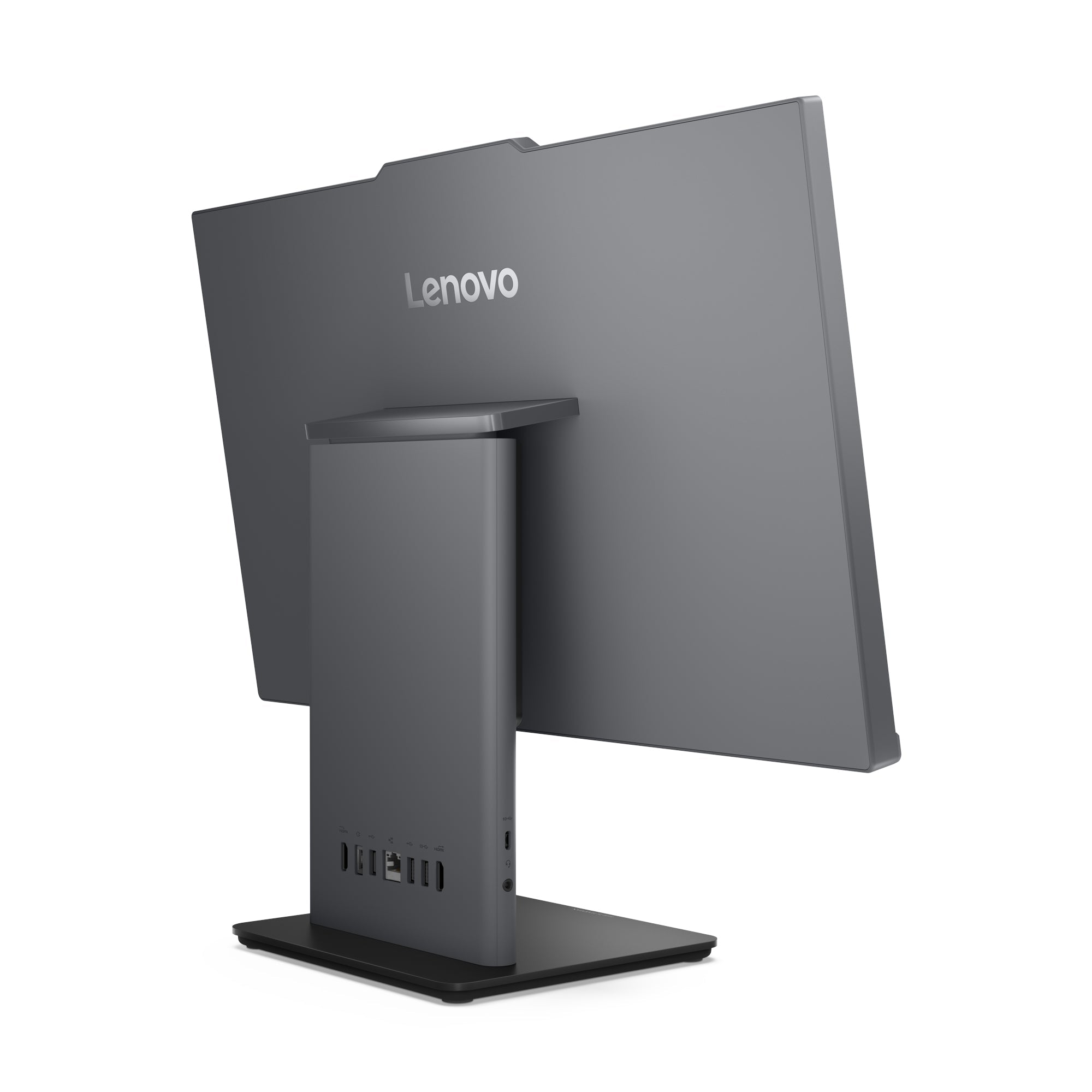 Vista posteriore laterale del Lenovo ThinkCentre Neo 50a 24 All-in-One. Struttura solida con porte USB e connettività avanzata per ogni utilizzo. Vista posteriore laterale del Lenovo ThinkCentre Neo 50a 24 All-in-One. Struttura solida con porte USB e connettività avanzata per ogni utilizzo.